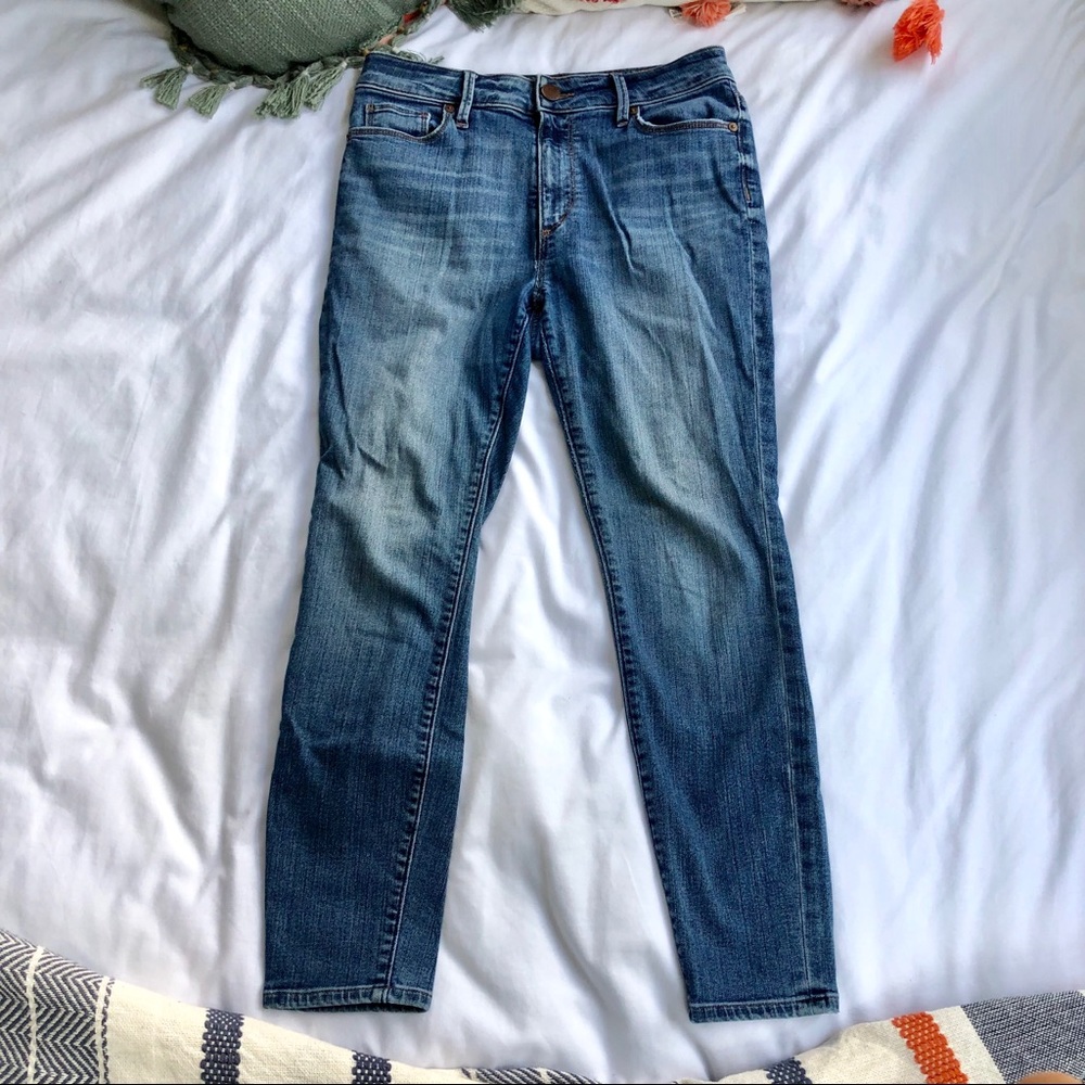 LOFT Curvy High Waist Skinny Ankle Jeans 2P